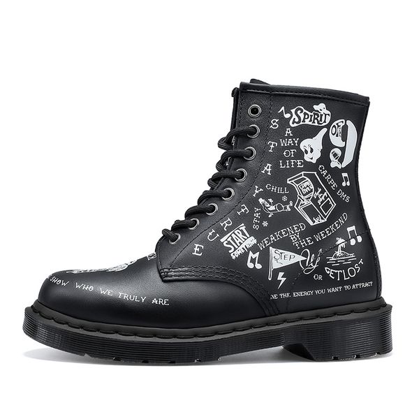 doc graffiti genuine leather boots women ankle boots fashion marteens ladies botas mujer female shoes autumn winter, Black
doc graffiti genuine leather boots women ankle boots fashion marteens ladies botas mujer female shoes autumn winter, Black