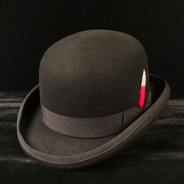 100% wool women's men's black hat bowler felt hats steampunk 4size s m xl, Blue;gray
100% wool women's men's black hat bowler felt hats steampunk 4size s m xl, Blue;gray