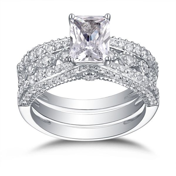 wedding rings women's ring set inlaid square zircon ladies jewelry silver color copper plating a pair of couple, Slivery;golden
wedding rings women's ring set inlaid square zircon ladies jewelry silver color copper plating a pair of couple, Slivery;golden