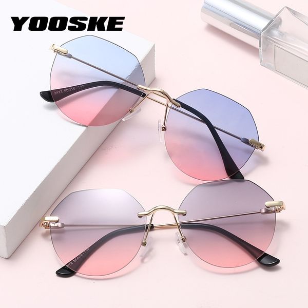yooske rimless sunglasses vintage frameless irregular sun glasses ladies ocean color gradient shades eyewear uv400, White;black
yooske rimless sunglasses vintage frameless irregular sun glasses ladies ocean color gradient shades eyewear uv400, White;black