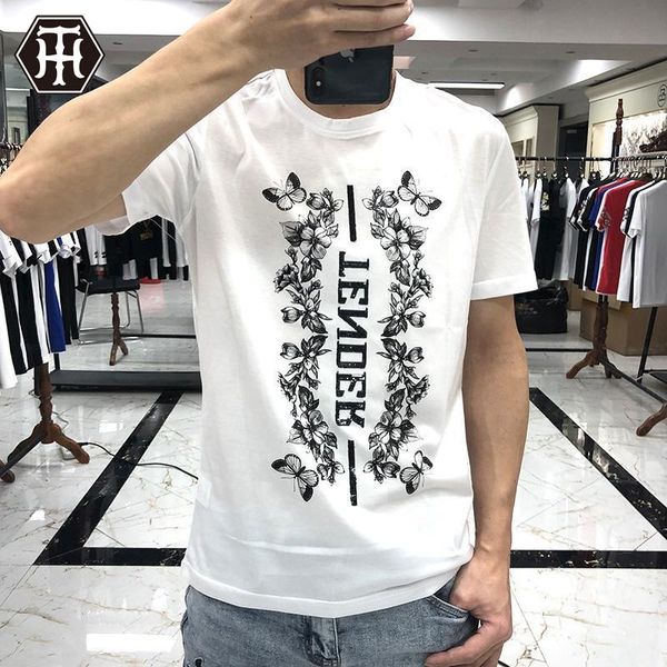 2020 thin men's mercerized cotton t short sleeve men's trendy brand letter beads embroidered round neck youth t-shirt men's, White;black
2020 thin men's mercerized cotton t short sleeve men's trendy brand letter beads embroidered round neck youth t-shirt men's, White;black