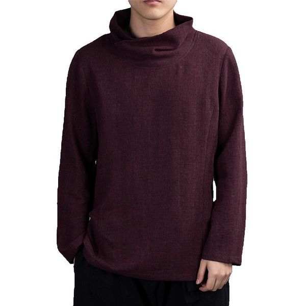 mens retro turtle neck tshirt long sleeve autumn loose tees homme solid color clothes, White;black
mens retro turtle neck tshirt long sleeve autumn loose tees homme solid color clothes, White;black