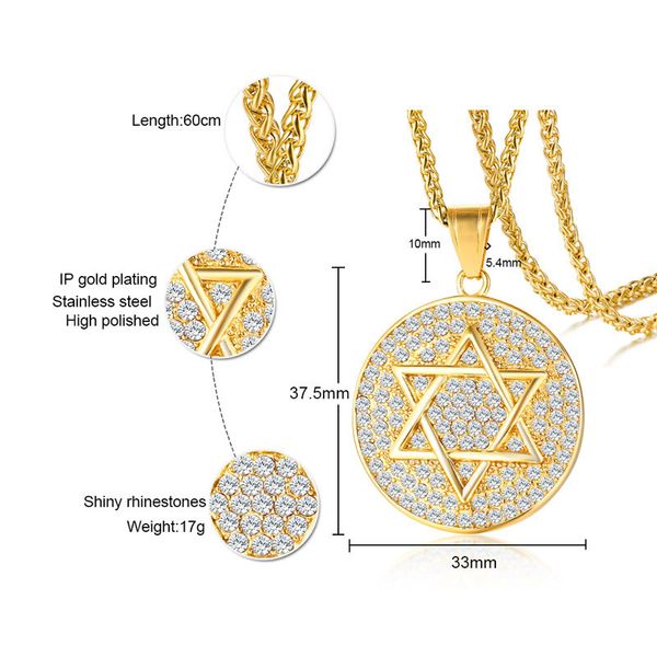 pendant necklaces jewelry on the neck zircon six star pendants gold mens stainless steel gift for male accessories wholesale, Silver
pendant necklaces jewelry on the neck zircon six star pendants gold mens stainless steel gift for male accessories wholesale, Silver