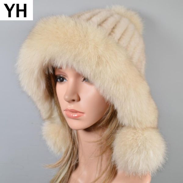 new style winter outdoor knit real genuine fur balls hats women windproof real caps beanies hat skullies, Blue;gray
new style winter outdoor knit real genuine fur balls hats women windproof real caps beanies hat skullies, Blue;gray