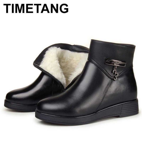 boots timetang 100% natural full genuine leather for women shoes wool warm snow fashion winter non-slip flat, Black
boots timetang 100% natural full genuine leather for women shoes wool warm snow fashion winter non-slip flat, Black