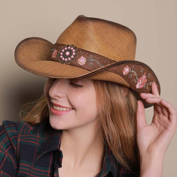 fashion women straw beach sun hat with roll up cowboy sombrero caps with handmade embroidery hats, Blue;gray
fashion women straw beach sun hat with roll up cowboy sombrero caps with handmade embroidery hats, Blue;gray