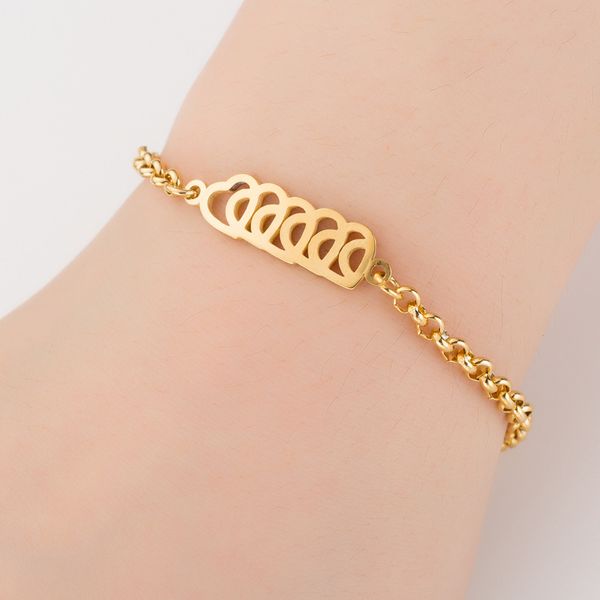 charm bracelets heart stainless steel bracelet for women accessories women's gold couple adjustable chain jewelry, Golden;silver 
charm bracelets heart stainless steel bracelet for women accessories women's gold couple adjustable chain jewelry, Golden;silver
