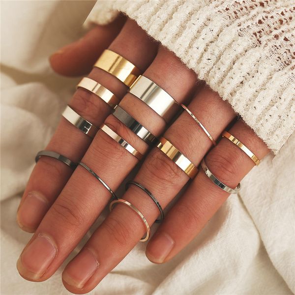 14pcs / set fashion new hypoallergenic metal ring set for woman simple design punk style knuckle ring girl party jewelry gifts, Golden;silver
14pcs / set fashion new hypoallergenic metal ring set for woman simple design punk style knuckle ring girl party jewelry gifts, Golden;silver