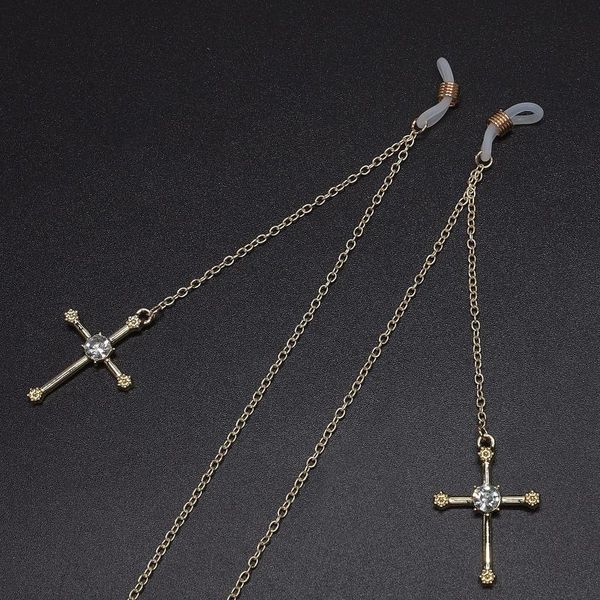 sunglasses frames non-slip accessories metal glasses rope golden cross rhinestone pendant chain fashion, Silver
sunglasses frames non-slip accessories metal glasses rope golden cross rhinestone pendant chain fashion, Silver