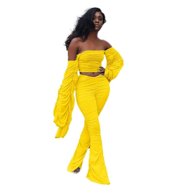 club birthday outfits for women matching sets festival clothing crop ruched flare pants set off shoulder two piece set, Gray
club birthday outfits for women matching sets festival clothing crop ruched flare pants set off shoulder two piece set, Gray