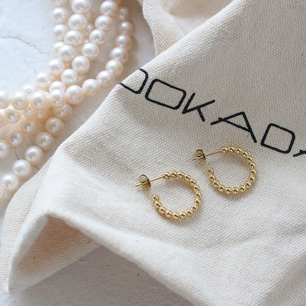 dainty unusual earrings gold plated stainless steel beads huggie hoop earrings for women fashion jewelry, Golden;silver
dainty unusual earrings gold plated stainless steel beads huggie hoop earrings for women fashion jewelry, Golden;silver