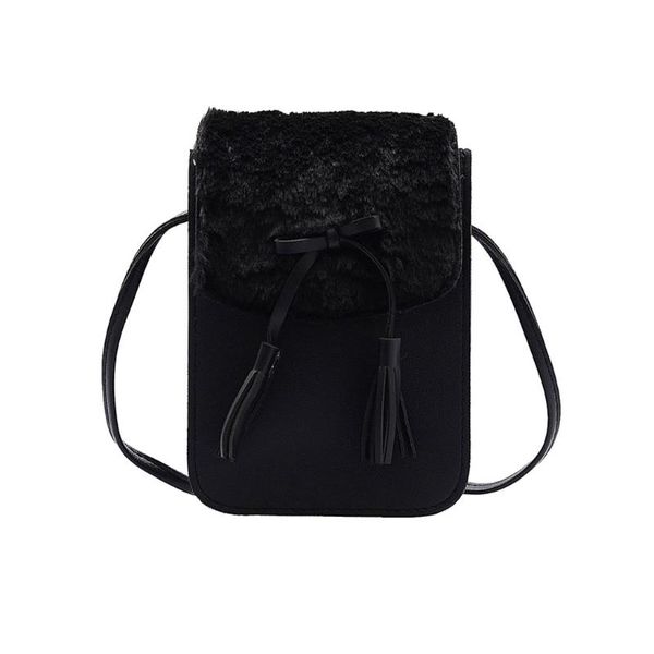 women patchwork solid color tassel plush hasp mobile coin purse bag exquisite girl portable handbag elegant female shoulder bag
women patchwork solid color tassel plush hasp mobile coin purse bag exquisite girl portable handbag elegant female shoulder bag