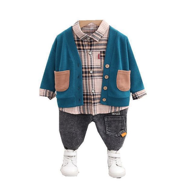 autumn children clothes baby boys girls jacket plaid shirt jeans pants 3pcs/sets spring kids infant clothing toddler sportswear, White
autumn children clothes baby boys girls jacket plaid shirt jeans pants 3pcs/sets spring kids infant clothing toddler sportswear, White