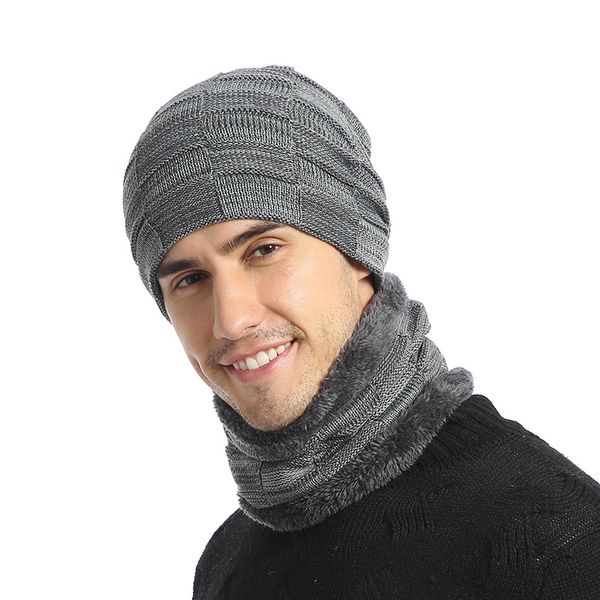 2 pcs/set winter beanies hat for men women hat scarf gloves keep warm plus velvet knitted scarf combination set skullies, Blue;gray
2 pcs/set winter beanies hat for men women hat scarf gloves keep warm plus velvet knitted scarf combination set skullies, Blue;gray