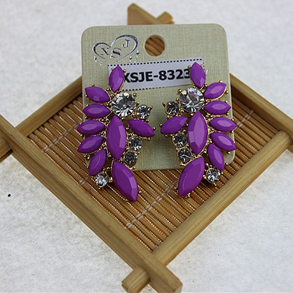 stud brilliant purple noble lady jewelry wholesale engagement party girl of flower type earrings, Golden;silver
stud brilliant purple noble lady jewelry wholesale engagement party girl of flower type earrings, Golden;silver