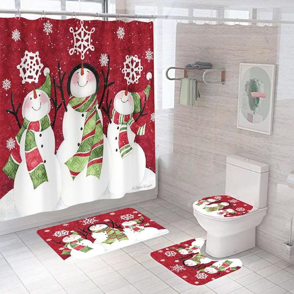 happy new year christmas shower curtain snowflake lovely snowman bathroom curtains anti-slip bath mat set toilet seat cover
happy new year christmas shower curtain snowflake lovely snowman bathroom curtains anti-slip bath mat set toilet seat cover