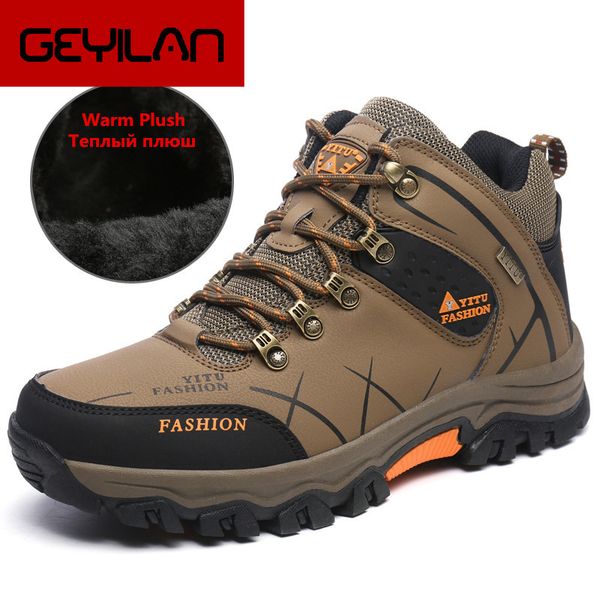 super warm men's boots waterproof sneakers outdoor male hiking boots work shoes size 47, Black
super warm men's boots waterproof sneakers outdoor male hiking boots work shoes size 47, Black