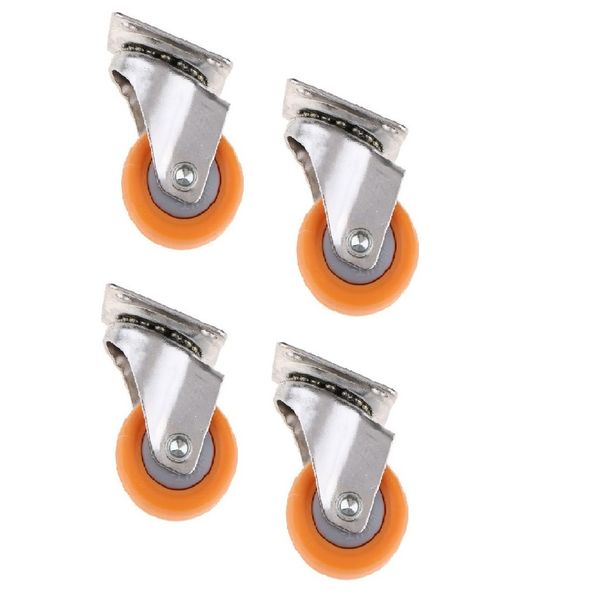 4 pcs 1.5inch orange nylon 360 degree all swivel caster wheels plate caster for trolleys with mounting plate
4 pcs 1.5inch orange nylon 360 degree all swivel caster wheels plate caster for trolleys with mounting plate