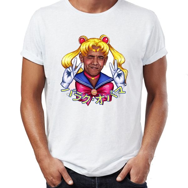 t shirt uomo sailor obama sailor moon divertente tee