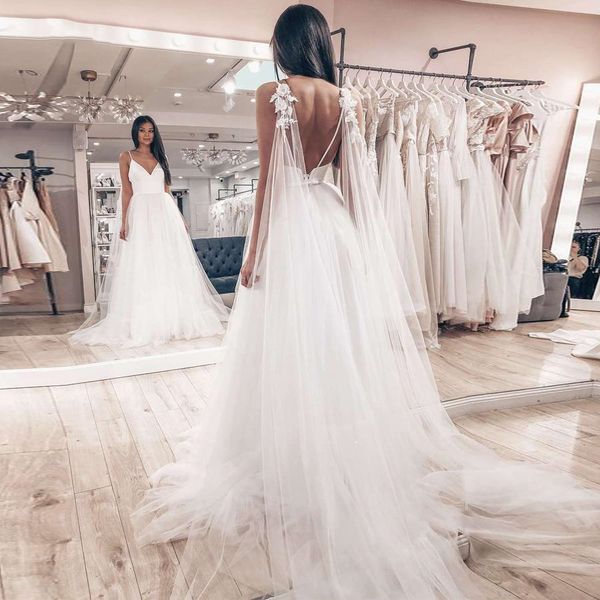 sexy бретельках bohemian венчания пляжа платья линия 2020 кружева аппликации плюс размер рукавов boho тюль свадебные платья мантия-де-mariag, White
sexy бретельках bohemian венчания пляжа платья линия 2020 кружева аппликации плюс размер рукавов boho тюль свадебные платья мантия-де-mariag, White