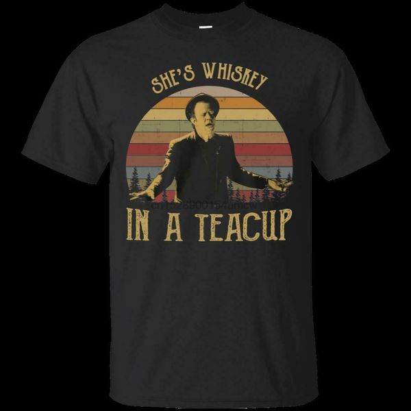 tom waits she's whiskey in a teacup vintage g200 black cotton t-shirt for men 
tom waits she's whiskey in a teacup vintage g200 black cotton t-shirt for men