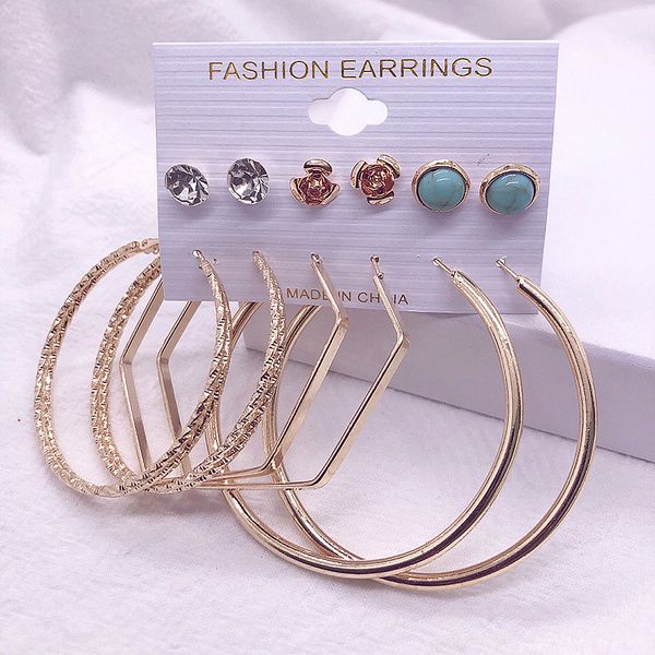 ximei amazing big 6 pairs/sets hoop earring metal stud fashion for women girl hyperbole jewelry earring, Golden;silver
ximei amazing big 6 pairs/sets hoop earring metal stud fashion for women girl hyperbole jewelry earring, Golden;silver