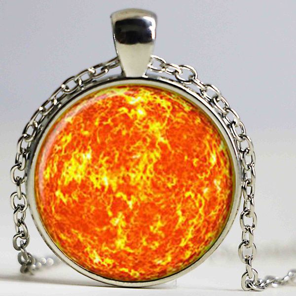 pendant necklaces sun necklace galaxy space orange jewelry glass cabochon, Silver
pendant necklaces sun necklace galaxy space orange jewelry glass cabochon, Silver