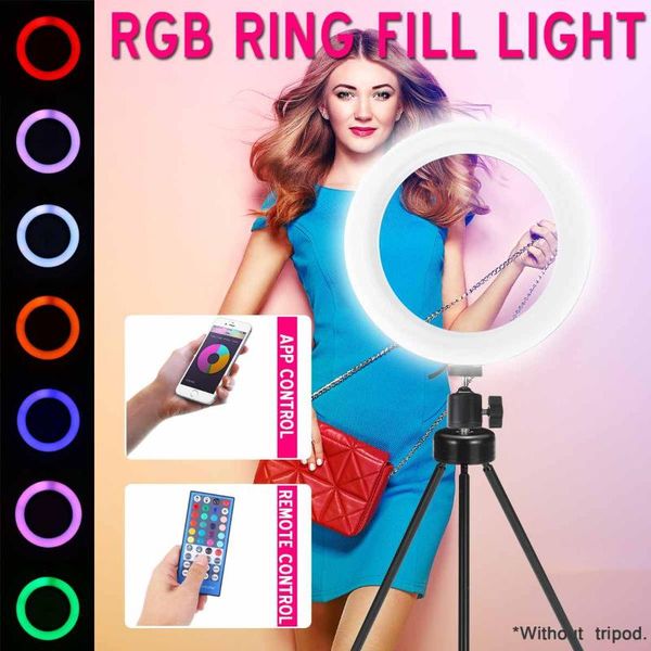 8inch 160 led rgb ring fill light dimmable lamp app+remote control for selfie pgraphy vlog live streaming
8inch 160 led rgb ring fill light dimmable lamp app+remote control for selfie pgraphy vlog live streaming