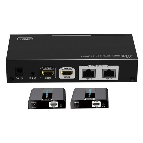 hdmi extender 2,0 splitter 1x2 utp 4k 60hz hdmi удлинитель над cat5e / 6 кабеля до 40м 4k utp разветвителя
hdmi extender 2,0 splitter 1x2 utp 4k 60hz hdmi удлинитель над cat5e / 6 кабеля до 40м 4k utp разветвителя