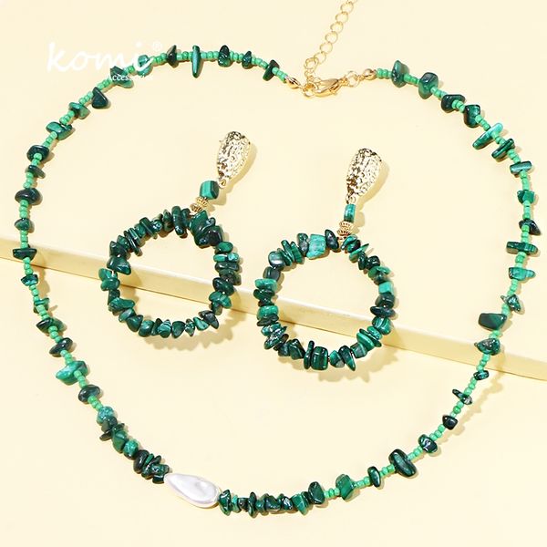 komi malachite green beads pearl circle dangle earrings chain necklace jewelry set for women k0750, Silver
komi malachite green beads pearl circle dangle earrings chain necklace jewelry set for women k0750, Silver