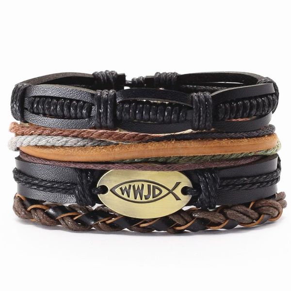 new bronze fish wwjd charm aloha leopard print black brown leather bracelets men women wood beads femme bangle homme jewelry, Golden;silver
new bronze fish wwjd charm aloha leopard print black brown leather bracelets men women wood beads femme bangle homme jewelry, Golden;silver