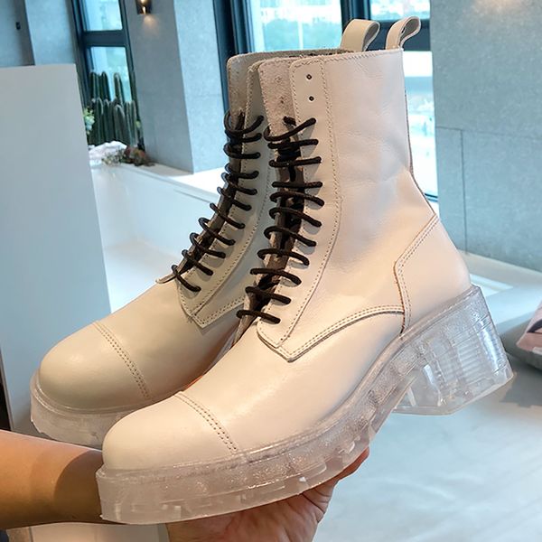 2020 new women's zipper white transparent thick bottom boots women summer thin breathable short boots, Black
2020 new women's zipper white transparent thick bottom boots women summer thin breathable short boots, Black
