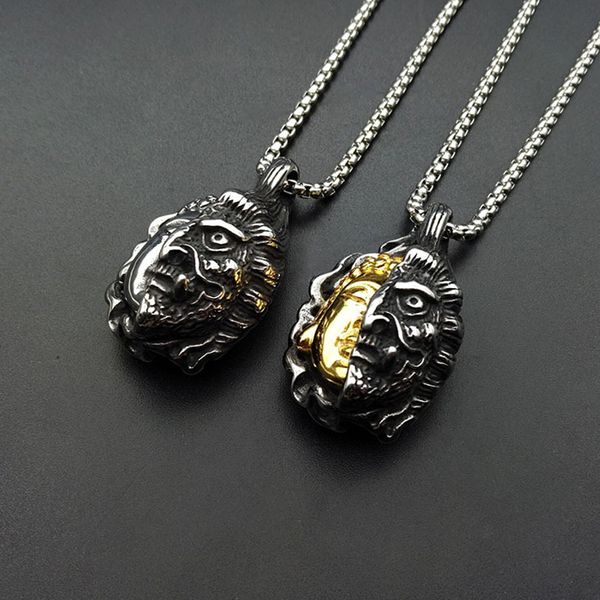 pendant necklace mesn stainless steel big necklace half devil buddha hip hop punk chain jewelry on the neck wholesale, Silver
pendant necklace mesn stainless steel big necklace half devil buddha hip hop punk chain jewelry on the neck wholesale, Silver