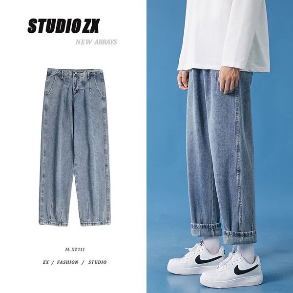 korean style straight jeans men's fashion casual retro blue jeans pants men streetwear wild loose hip-hop denim trousers mens
korean style straight jeans men's fashion casual retro blue jeans pants men streetwear wild loose hip-hop denim trousers mens
