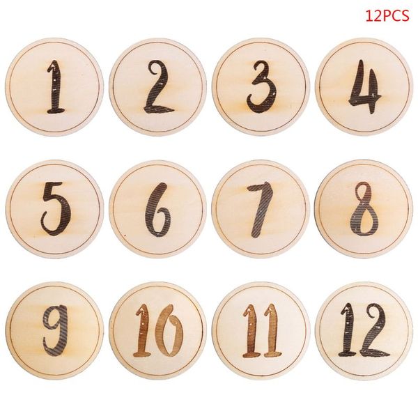 12 Pcs/set Baby Kids Milestone Card Round Shape Numbers Infants Newborn Shower Gift P Prop B2qd