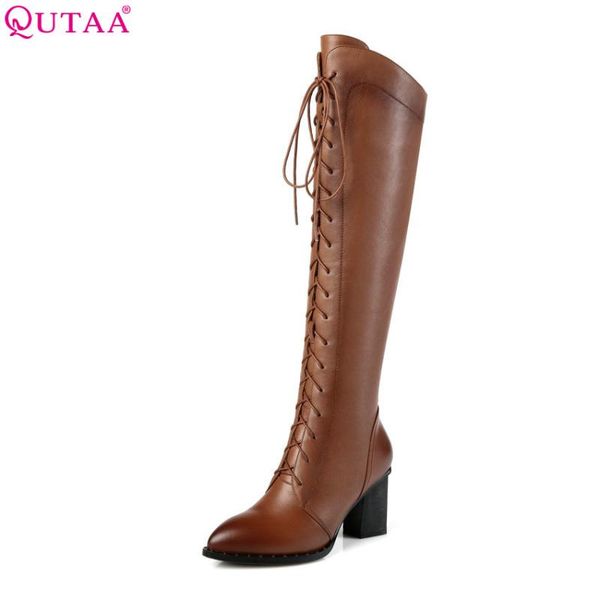 qutaa 2020 женщины boots зима toe остроконечные площади высокий каблук из натуральной кожи + pu knee high дамы мотоциклов сапоги размер 34-4, Black
qutaa 2020 женщины boots зима toe остроконечные площади высокий каблук из натуральной кожи + pu knee high дамы мотоциклов сапоги размер 34-4, Black