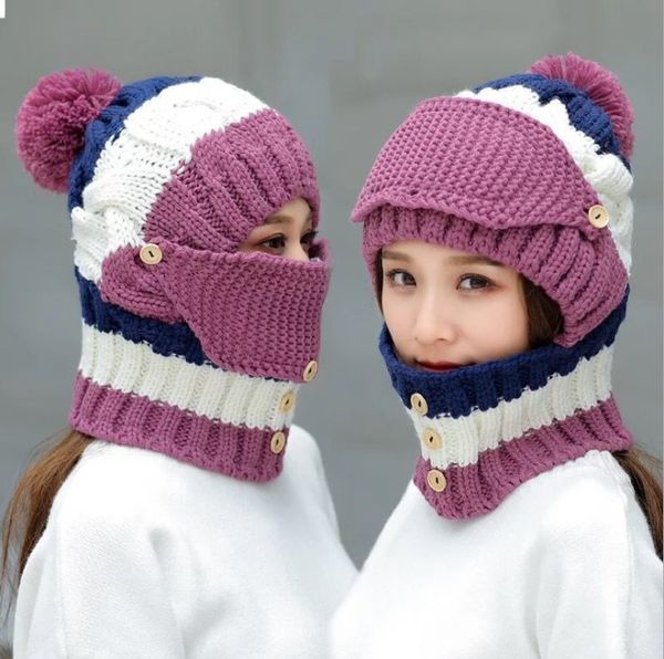 winter style with fleece padded cycling hat womens scarf one-piece woolen cap womens warm ear protection knitted hat fashion, Blue;gray
winter style with fleece padded cycling hat womens scarf one-piece woolen cap womens warm ear protection knitted hat fashion, Blue;gray