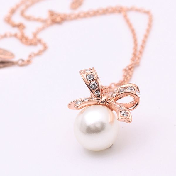 imitation pearl necklace women rhinestone bow pendant necklaces gold color chain necklace choker fashion jewelry gifts, Silver
imitation pearl necklace women rhinestone bow pendant necklaces gold color chain necklace choker fashion jewelry gifts, Silver