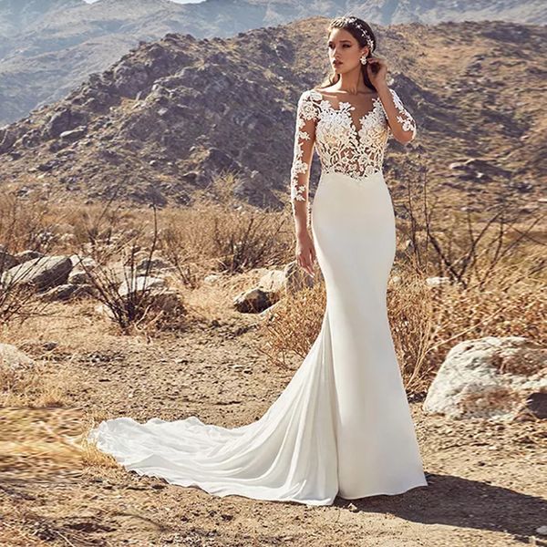 sheer scoop neckline long sleeves applique nude bodice mermaid wedding dress open back bridal gowns robe de mariee sirene, Blue;red
sheer scoop neckline long sleeves applique nude bodice mermaid wedding dress open back bridal gowns robe de mariee sirene, Blue;red