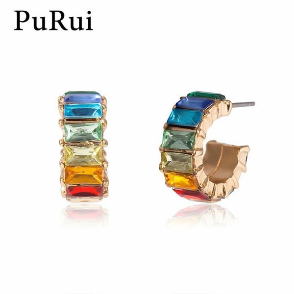hoop & huggie luxury rainbow crystal baguette earrings boho rhinestone charm for women fashion geometric wedding jewelry, Golden;silver
hoop & huggie luxury rainbow crystal baguette earrings boho rhinestone charm for women fashion geometric wedding jewelry, Golden;silver