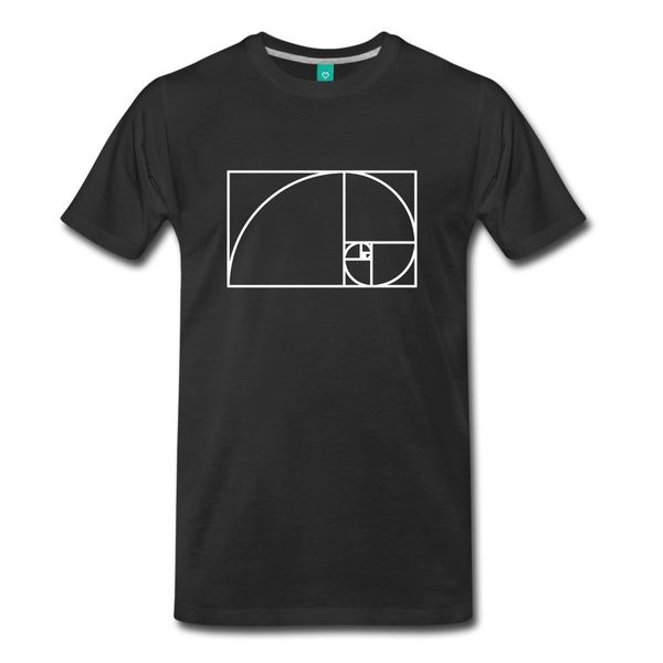 fibonacci spiral men's t-shirt men summer short sleeves 2017 summer t shirts for men men's 100% cotton plus size