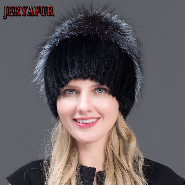 beanie/skull caps jeryafur women winter hat knitted real mink silver fur female russian warm beanies, Blue;gray
beanie/skull caps jeryafur women winter hat knitted real mink silver fur female russian warm beanies, Blue;gray