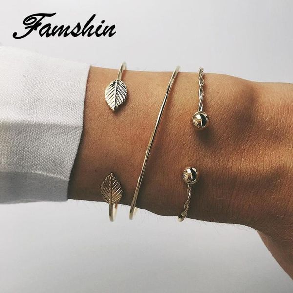 famshin 3 pcs/set fashion round leaves spiral bangles women pretty girl punk style women charm bracelet set jewelry gift new, Black
famshin 3 pcs/set fashion round leaves spiral bangles women pretty girl punk style women charm bracelet set jewelry gift new, Black