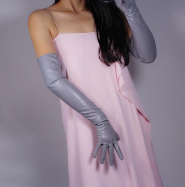 women' fashion slim faux pu leather glove lady' club performance formal party leather long gray glove 60cm r2036, Blue;gray
women' fashion slim faux pu leather glove lady' club performance formal party leather long gray glove 60cm r2036, Blue;gray