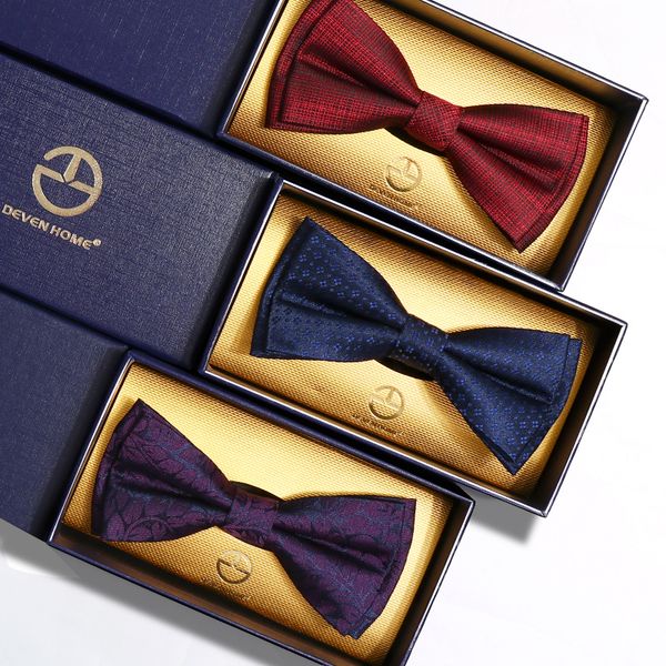 bow ties 2021 brand fashion men's double fabric fine plaid bowtie banquet wedding bridegroom butterfly tie with gift box, Black;gray
bow ties 2021 brand fashion men's double fabric fine plaid bowtie banquet wedding bridegroom butterfly tie with gift box, Black;gray