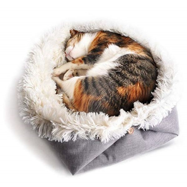 new round plush cat bed house cat mat winter warm sleeping cats nest soft long dog basket pet cushion portable pets supplies
new round plush cat bed house cat mat winter warm sleeping cats nest soft long dog basket pet cushion portable pets supplies