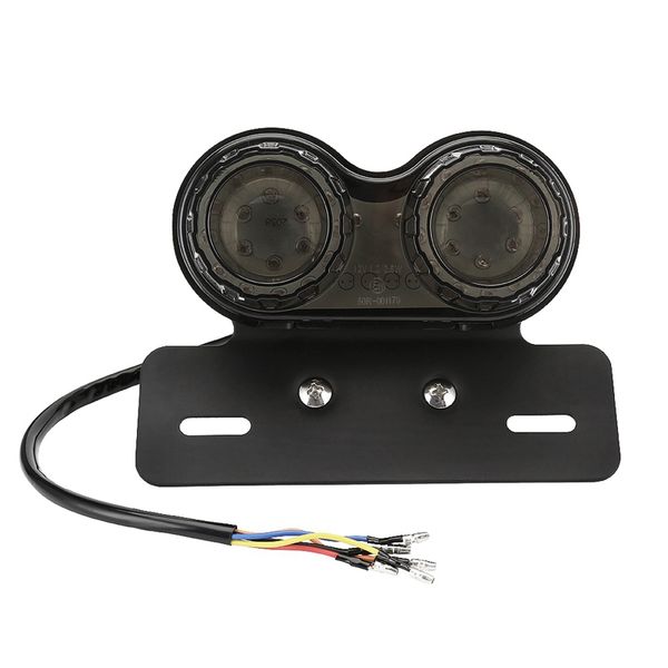 modified motorcycle led tail lights rear brake lights retro cruise car modified led double round tail