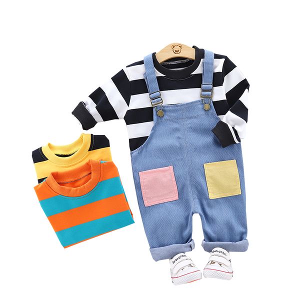 spring baby boys girls cotton clothing set children big strips shirt overalls pants 2pcs/set fashion kids sport cloth trackusuit, White
spring baby boys girls cotton clothing set children big strips shirt overalls pants 2pcs/set fashion kids sport cloth trackusuit, White
