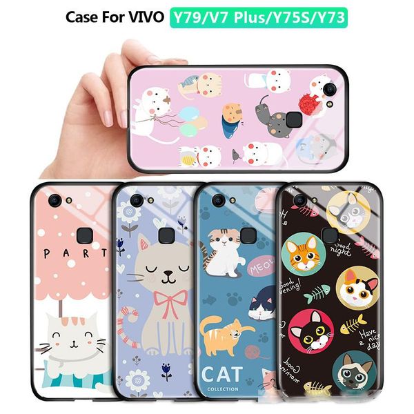 for vivo y79 v7 plus y75s y73 luxury lovely girls cartoon cat pet glossy casing phone case shockproof tempered glass back cover
for vivo y79 v7 plus y75s y73 luxury lovely girls cartoon cat pet glossy casing phone case shockproof tempered glass back cover