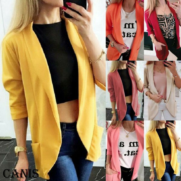 women's suits & blazers women long sleeve slim blazer suit coat ladies work jacket formal/casual autumn clothes, White;black
women's suits & blazers women long sleeve slim blazer suit coat ladies work jacket formal/casual autumn clothes, White;black
